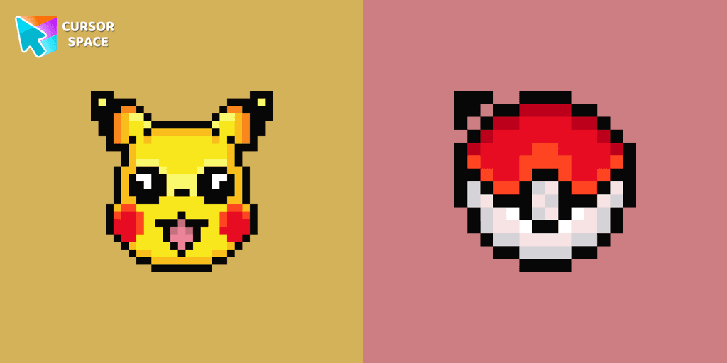 Pikachu Pixel cursor cursor pack